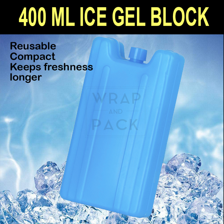 400ml Ice Block flat ice gel | Blue gel ice pack ice gel block lunchbox ...