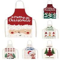 Cross-border apron new Christmas holiday party Santa elk apron kitchen antifouling apron