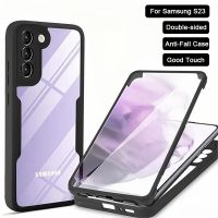 360 Full Body Silicon Case For Samsung Galaxy S23 S22 S21 Ultra Plus Fe A53 5G A73 A33 A23 A13 Shockproof Screen Film Cover Capa