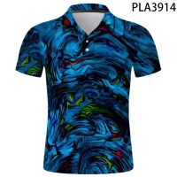 Breathable polo shirt Graffiti print, comfortable to wear Summer Fashion Harajuku Style For Men 2023