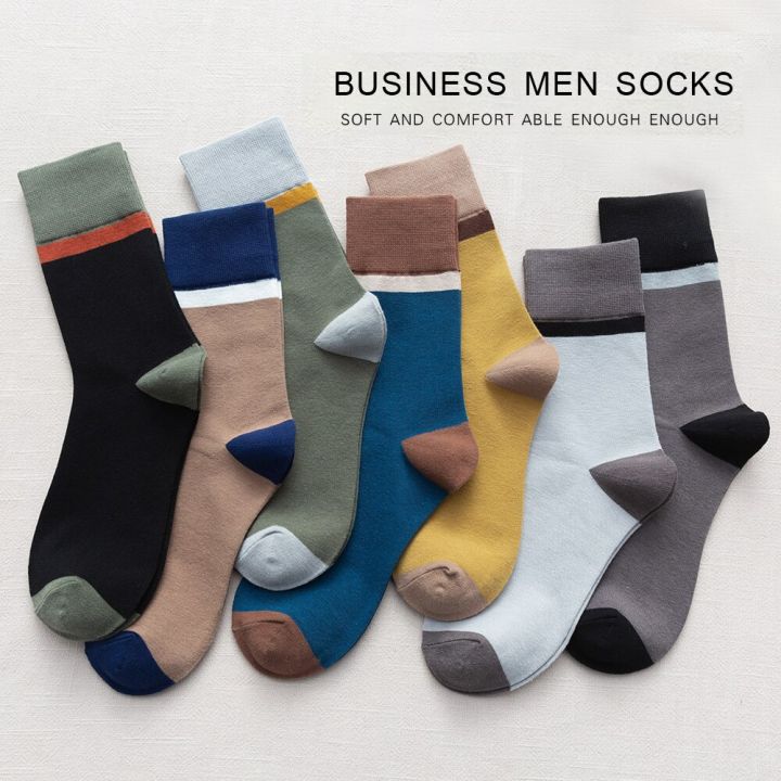 2020-winter-new-mens-socks-cotton-mens-business-casual-fashion-dress-socks-breathable-japanese-harajuku-socks-for-man-sox