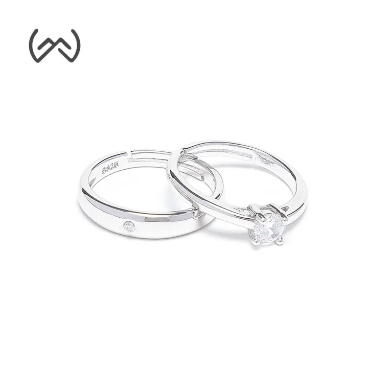 WM Korean Couple Ring Diamond Lazada PH