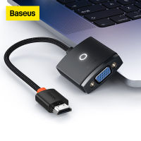 Baseus สายอะแดปเตอร์แปลง HDMI เป็น VGA,ตัวแปลงวิดีโอ HD เป็น VGA 1080P ดิจิตอลเป็นแอนะล็อกสำหรับแล็ปท็อปโปรเจคเตอร์