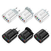 ZP 3.1a 4usb Multi-Port ชาร์จโทรศัพท์กับ Led Light Illuminated Travel Fast หัวชาร์จอะแดปเตอร์ EU/US/UK Plug