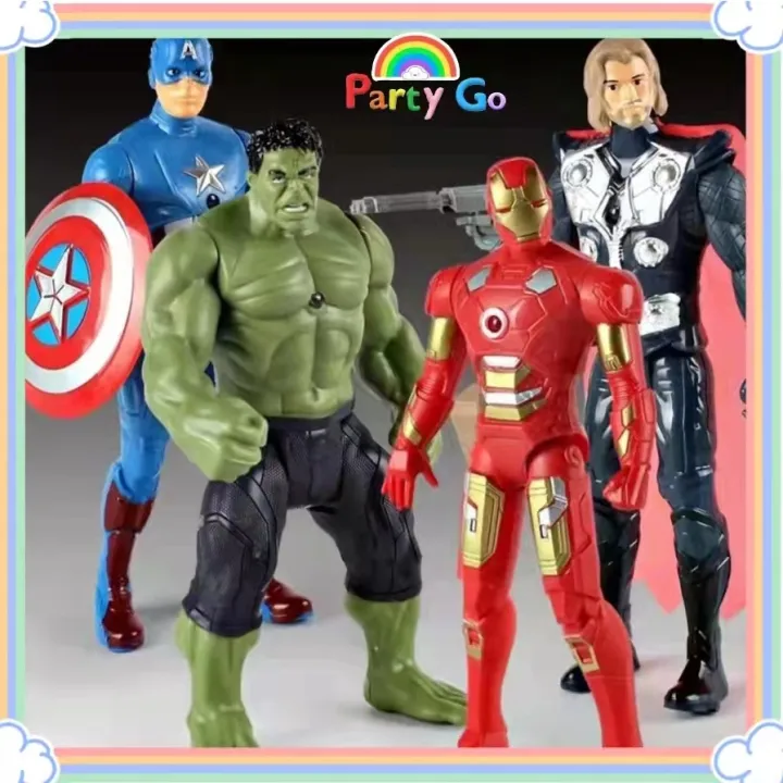 Avengers Model Toy Light Glowing Captain America Hulk Iron Man Thor ...