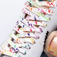 Colorful Dot Shoelaces Cartoon Printing Fashion Unisex Flat Shoe Laces High-top Canvas Sneakers Shoelace Sports Shoelaces