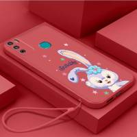 เคส Infinix Hot 9 Infinix Hot 9 Play IX Note 7เคสโทรศัพท์เบาบางซิลิโคนเหลวป้องกันแบบนิ่มฝาครอบเคสกันกระแทกมือถือเรียบเคสโทรศัพท์โทรศัพท์กระต่ายน่ารักพร้อมสายคล้อง