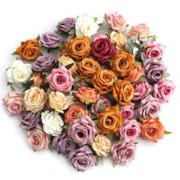 【LZ】✽  10Pcs Rose Flores Artificiais De Seda Flores Falsas para Home Decor Decoração Do Casamento DIY Bride Wreath Flower Wall Gift Acessórios