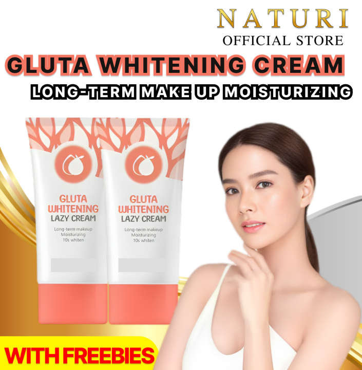 GLUTA WHITENING LAZY CREAM Gluta Facial Whitening Cream Brighten Skin ...