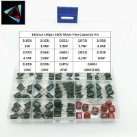 ۩♛✺ 140PCS 14ValuesX10Pcs Mylar Film Capacitor Assorted Kit 630V 2J102J 2J683J 1nF 68nF Polyester 2J222J 2J152J