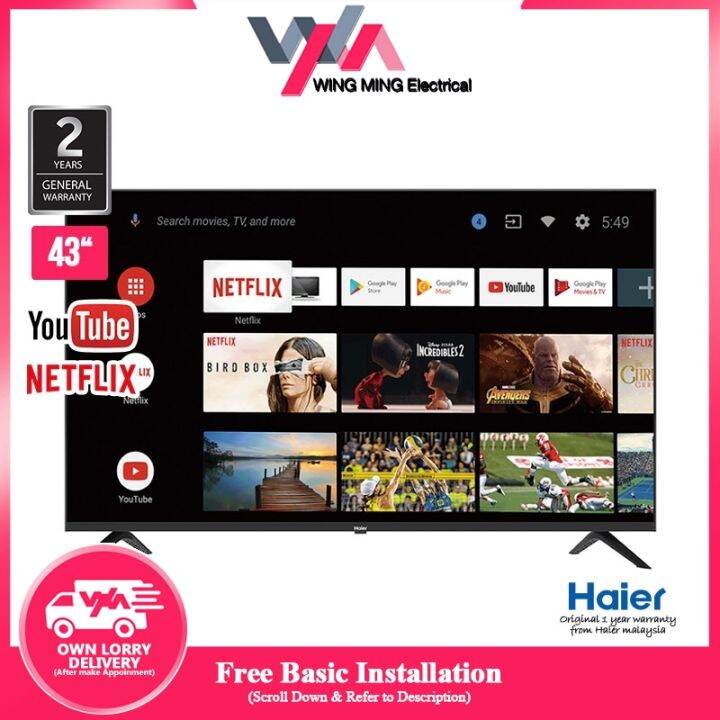 [Free Installation Within Klang Valley Area] Haier 43“ H43K6FG Full HD ...