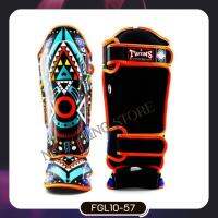 Twins shin Guards Fancy FSGL10-57 (M,L) Genuine leather for Training MMA K1 ทวินส์สเปเชียล สนับแข้งเเฟนซี ป้องกันหน้าแข้ง สำหรับการซ้อมมวย หนังแท้