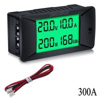 DC 0-300V 300A Voltmeter Ammeter Car Battery Tester KWH Electricity Energy Voltage Power Meter Monitor 12v 24v 48v 96v + Shunt