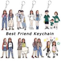 Custom Personal Keychain Best Friends Photo Key Chain Cute Pendant Backpack Cartoon Accessories Decor Collect Gift