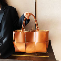 Large Capacity Soft PU Tote Bag for Women 2021 Luxury Designer Bag Woven Design Shoulder Shopping Handbags Ladies Fashion Purse