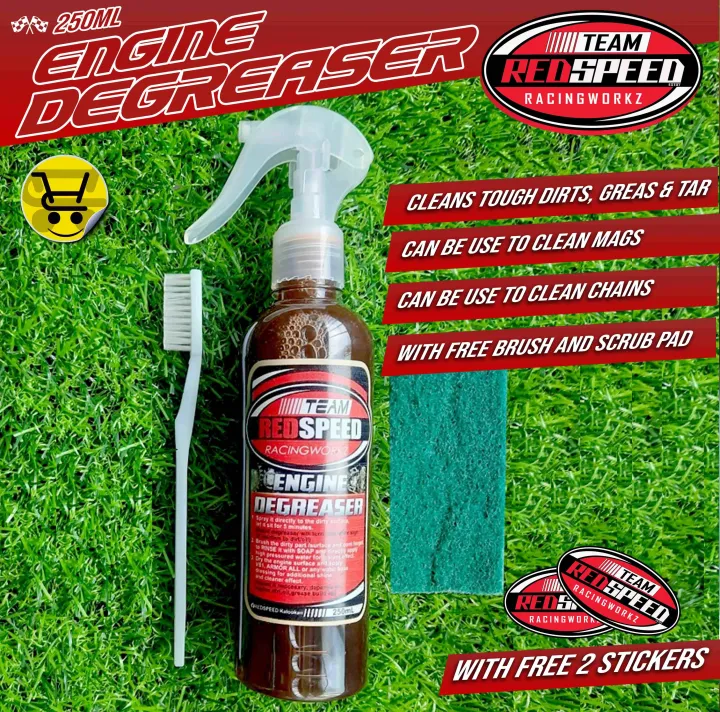 ORIGINAL REDSPEED ENGINE DEGREASER With Free Brush and Scrub Pad 250ml