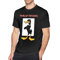 Fear Of The Duck Men T Shirt Humor Tees Short Sleeve Round Collar T-Shirts Pure Cotton Graphic Tops