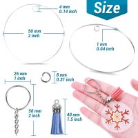 350Pcs Acrylic Clear Keychain Blanks for Vinyl with Blanks, Tassels, Jump Rings, Keychain Rings for DIY Keychain Craft