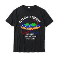 เสื้อยืด Flat Earth Society Design Cotton Young Tops T Shirt Fitness Tight Rife Top T-Shirts