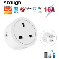 ✁☈ Tuya Zigbee Socket UK Plug Adapter Smart Home Wireless Remote ControlVoice ControlSupport Google Home Alexa