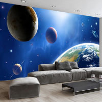 [hot]Custom Mural Wallpaper HD Space Planet 3D Starry Sky Fresco Children Kids Bedroom Living Room Backdrop Wall Painting Home Decor