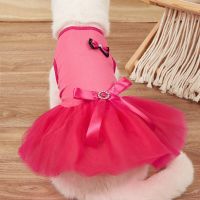 Cotton Bow Princess Small Pet Dog Cat Vest Skirt Sweet Cute Pets Dog Bow Dress Skin-friendly Comfortable Tank Top for Puppy Cat Dresses