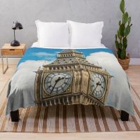 New Style Big Ben Flannel Throw Blanket Beautiful Landscape Cloud King Queen Size for Bed Sofa Couch Blanket Super Soft Warm Lightweight