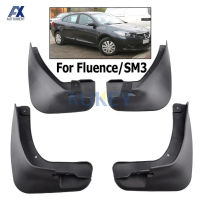 4Pcs Molded Mud Flaps สำหรับ Renault Fluence Samsung SM3 2009-On Mudflaps Mudguards Fender Mud Flap Splash Guards ด้านหน้าด้านหลัง