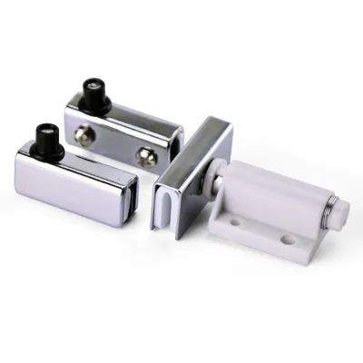 Free Opening Up and Down Shaft Hinge Glass Hardware Fittings Hinge Silver Furniture Cabinet Door Single Double Door Glass Hinge