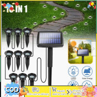 ไฟสปอร์ตไลท์ Led พลังงานแสงอาทิตย์10 In 1,โคมไฟภูมิทัศน์แบตเตอรี่500Mah สำหรับตกแต่งสวนกลางแจ้งสนามหญ้า