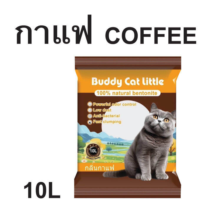 ทรายแมวbuddy-perfect-catlitter-พรี่เมี่ยมเกรด-ทรายแมวคุณภาพสูง-ทรายแมวเกรดพรีเมี่ยม-จับตัวไว-ขนาด-10-ลิตร-มี5กลิ่น-ไว้สำหรับฉี่แมว-พร้อมส่ง