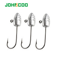 JOHNCOO 10pcs Jig Head Hook เบ็ดตกปลา 2g 3g 5g เหยื่อตะขอเหยื่ออ่อน Wom Hook light jigging hook-anyengcaear