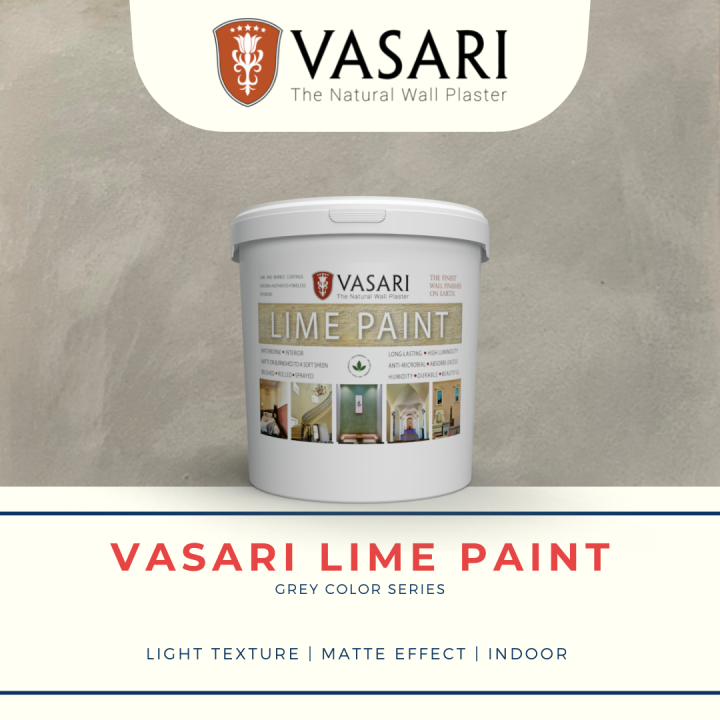 Vasari Lime Paint 13kg (Grey Color Series) Lime Wash Lazada