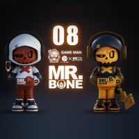 ชุดผู้ชายเกม Mr.bone กล่องทึบของเล่นเดาถุงของเล่นตุ๊กตาน่ารักภาพอนิเมะของขวัญของสะสมของประดับโต๊ะทำงาน