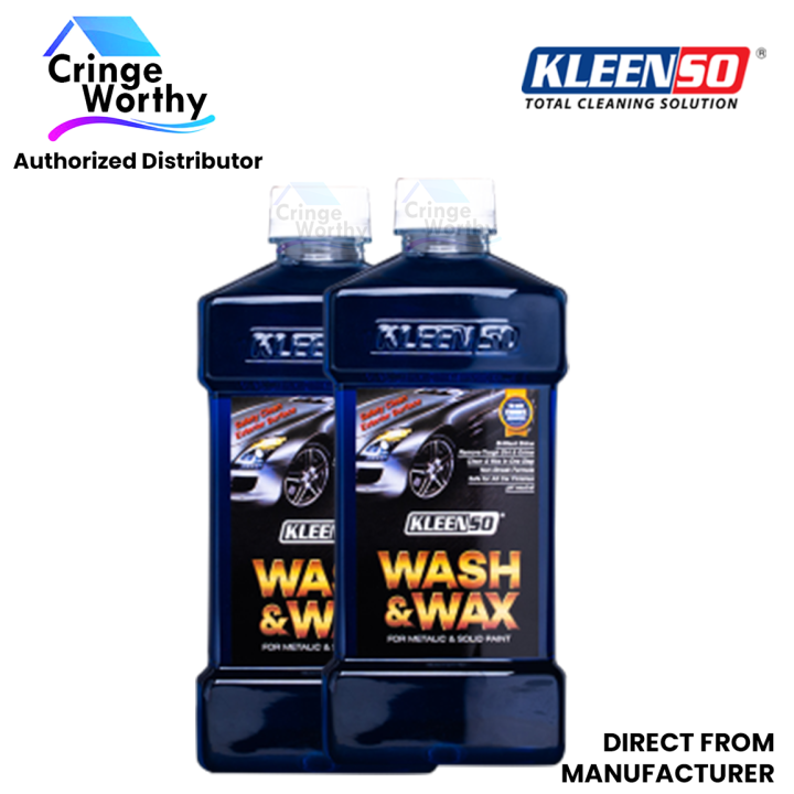 2x KLEENSO Car Wash & Wax 1L Lazada