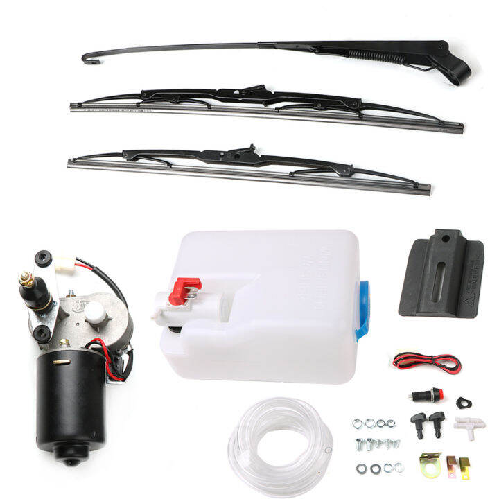 JaneDream UTV Electric Windshield Wiper Motor Kit Wiper Assembly for Polaris Ranger Honda Washer