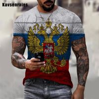 2022 Hot Sale Russia T Shirt Men Russian Flag Tee Tops Bear 3D T-shirt Unisex Summer Fashion Casual Streetwear Short Sleeve
