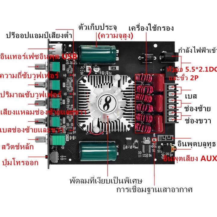 จัดส่ง24ชม-zk-ht21-เครื่องขยายเสียง-เครื่องขยายเสียงบลูทูธ-เครื่องขยายเสียงบ้าน-tda7498e-เครื่องขยายเสียงกลางแจ้ง-เครื่องขยายเสียง-12v