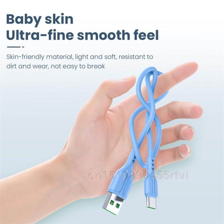 a-lovable-6asilicone-usb-type-cable-สำหรับ-samsungmobile-phonecharging-charger-usbc-wire-data-cord-1m-2m