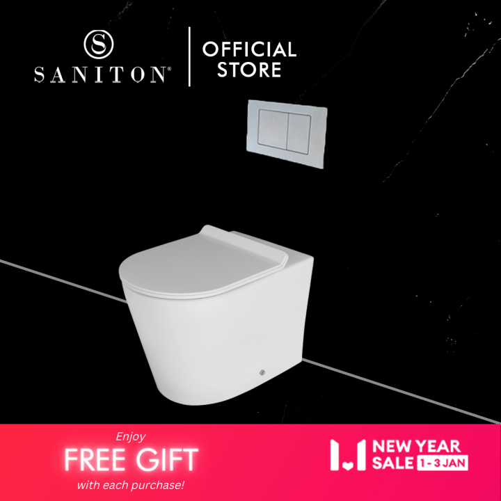 SANITON Brassica ST6011AB Back To Wall Toilet Bowl With Concealed