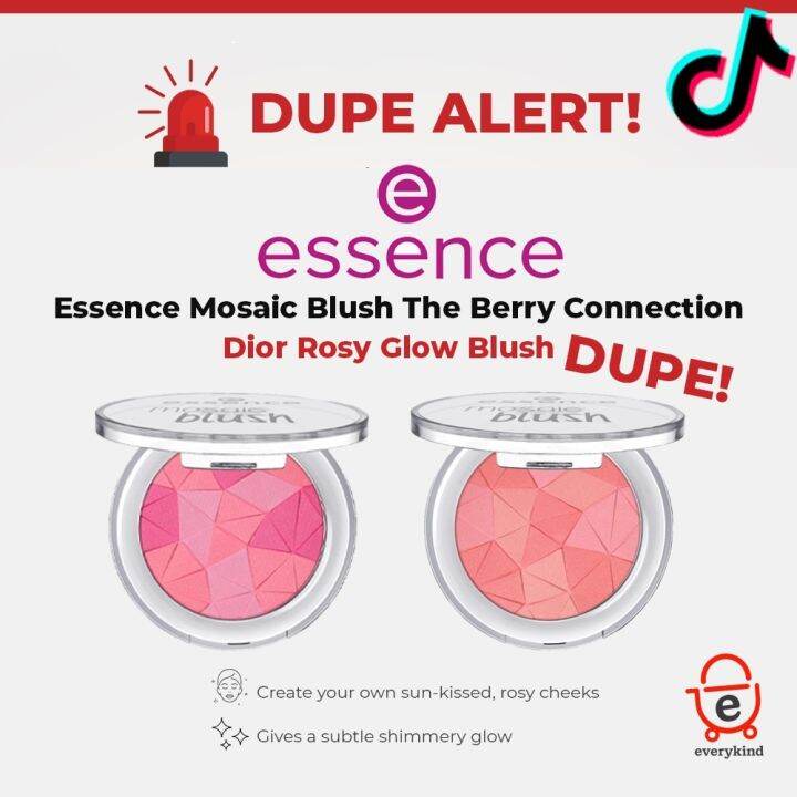 Essence Mosaic Blush DUPE for Dior Rosy Glow Blush Viral Makeup