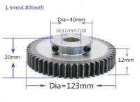 เกียร์เฟืองเฟืองดับฟัน1.5ม. 80ตันเฟือง1.5mod เฟืองเหล็ก Cnc ความหนา12คันคลั๊ชมอเตอร์ไซค์10-20มม. ความแม่นยำสูง