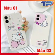 Ốp điện thoại - Ốp lưng iphone dẻo vuông cạnh hình Hello Kitty cho 6 6plus