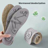 Foot Point Massage Insole Unisex Soft Breathable Sports Cushion Inserts Wormwood Sweat-absorbing Deodorant Insole Shoe Pads Shoes Accessories