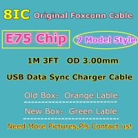 10pcs/lot Original 8IC E75 Chip USB Cable For Foxconn i11 XR XS Max 7 8 6S Plus 5S Data Cable 1M 3FT Data Sync Charging Cable