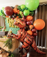 1Pcs Large Dinosaur Foil Balloon Jurassic Tyrannosaurus Triceratops Stand Dinosaurs Forest Birthday Party Decorations Kids Toys Artificial Flowers  Pl