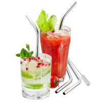 GEFU Stainless straw FUTURE curved หลอดสเตนเลสดูดน้ำ รุ่น 12706 (4/pack)