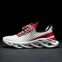 Breathable Running Men Shoes Light Plus Size Sneakers Summer Mesh Fashion 47 Yards Red 48 Yards Outdoor Sports Jogging Style