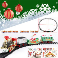 Toy Train Set With Lights And Sounds Christmas Train Set Railway Tracks Battery Operated Toys Xmas Train Surprise Gift For Kids