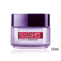 LOREAL Revitalift Hyaluronic Acid Day Cream 15ml. ลอรีอัล รีไวทัลลิฟท์ ไฮยาลูรอนิค แอซิด เดย์ครีม ลดเลือนริ้วรอย (ขนาดทดลอง)